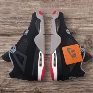 Air Jordan 4 Retro Bred Sneakers - Size 12 Men